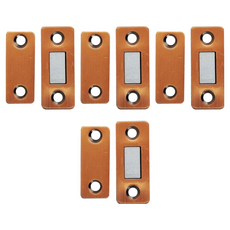 NS 免打洞磁吸式 櫥櫃自動關門隱形門扣 4入組 紅古銅輕薄款, 1組