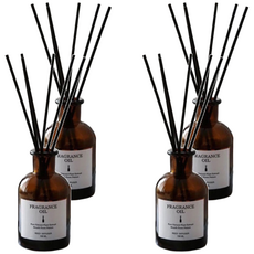 FRAGRANCE 法式精油茶色擴香瓶 - 銀色山泉, 100ml, 4件