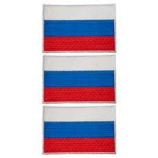 A-ONE 匯旺 俄羅斯國旗刺繡布貼 DIY國旗刺繡徽章 8x5cm, 俄羅斯, 3件