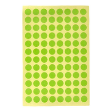 華麗牌 彩色標籤 WL-2030LG 圓直徑 9mm, 粉綠色, 1056張, 20包