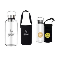FUJI-GRACE 富士雅麗 高硼矽耐熱手提玻璃瓶大容量組 附潛水布提袋 1L + 1.5L 顏色隨機, 2.5L, 1組