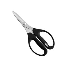 ALLEX 林刃物 專業型萬能剪 長刃 日本製高級不鏽鋼ABS樹脂材質, 銀色 + 黑色, 1支