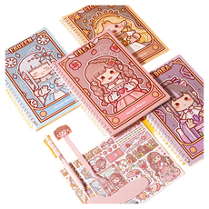 vanibaby 離型本 A4 4入組 - 可愛圖案 學生筆記本 離型設計, 小麻糬魔法, 1組