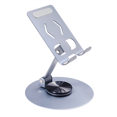 CITY BOSS 360度旋轉全金屬摺疊合金手機平板立架, AS091-B, 銀色, 1個