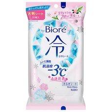 Biore 蜜妮 台灣公司貨 -3°C涼感濕巾 清新花香, 1包, 166ml