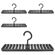 SJIAYP 皮帶收納架 7.6 x 13.5 x 1.5cm, 黑色, 4個