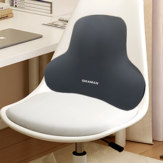 舒腰高回彈辦公室記憶棉靠墊, 灰黑色