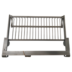 浴室置物架 摺疊架帶桿, 50cm, 灰色, 1個