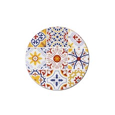 TROMSO 西班牙復古花磚陶瓷隔熱墊 九宮格凹槽設計 重量約380g, 直徑20cm, C55, 1個