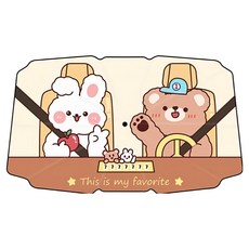 葉子小舖 卡通汽車防曬遮陽傘, 1個, 春季出遊