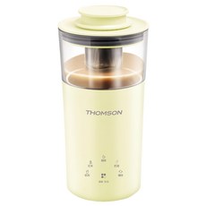 THOMSON 湯姆盛 五合一多功能奶茶機 檸檬黃 350ml，一鍵操作，304不鏽鋼內膽，迷你便攜, TM-SAK49, 1組