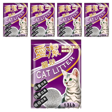 愛潔 貓砂 小球砂 強力凝結 有效除臭 專為室內貓設計, 13lb, 5包