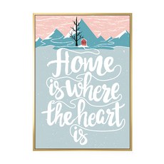 有愛的地方就是家 掛畫, 70 x 50cm, 金色