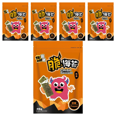 苔嗑 脆海苔-胡椒風味 45g 純素食品 非油炸, 5包