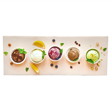 24mama 掛畫 單聯式 果子 莓果 酸奶 水果 甜點 無框畫 夏季冰淇淋