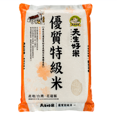 天生好米 優質特級米, 大包經濟實惠, 台灣花蓮產, 3kg, 1袋