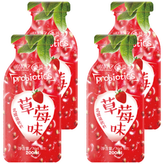 遊的安 乳酸菌草莓味飲品, 200ml, 4瓶