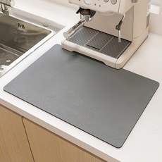 樹懶慢慢 廚房流理檯厚吸水PU軟墊 廚房檯面防護墊, 1個, 大(50 x 40cm), P3 灰色