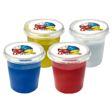 Q-doh 超柔軟有機矽膠黏土 鮮豔顏色 油亮光澤 永不乾硬 可水洗 適合3歲以上兒童, 基礎色, 150g, 1組