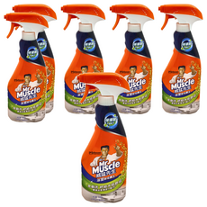 Mr Muscle 威猛先生 浴室除垢清潔劑 噴槍瓶 檸檬酸升級配方, 500g, 6個