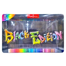 FABER-CASTELL 輝柏 116437 黑旋風極軟油性色鉛筆, 36色, 1組