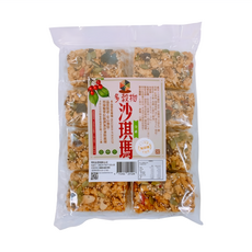 珍田生機 多穀物沙琪瑪 添加堅果和藜麥 手工製作 無添加色素香精防腐劑 純素可食, 320g, 1袋