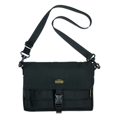 Matchwood Sacoche 斜背小包 560D防水尼龍帆布 容量1.5L, 26 x 19 x 3cm, 全黑色