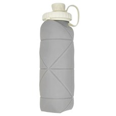 摺疊運動水壺 食品級矽膠 摺疊好攜帶 輕量135g, 灰色, 600ml, 1個
