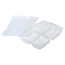 Richell 利其爾 第三代離乳食連裝盒 80ml x 4格 附蓋, 2組, Transparent