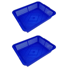 生活King 置物籃/收納籃, 藍色, 650公文林, 59.5 x 48 x 16cm, 2個