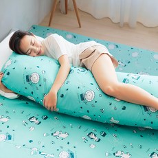 SIMBALION 雄獅 奶油獅 讓你抱抱等身夾腿長形雙人枕/孕婦枕 森林野餐, 藍色