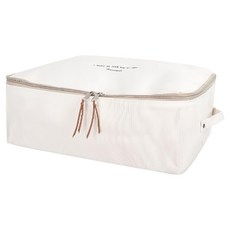 Craftsman In Storage 收納職人 日式加厚帆布衣物棉被整理收納箱, 米白色, 1個