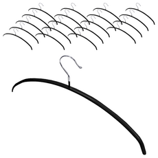 Nature Living 防滑塗層針織 T 恤上衣架, 黑色, 20個