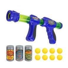 JIESHEN EVA軟球安全短版空氣槍 附子彈 8顆 + 鏢靶 3個 81552, 藍色, 1組