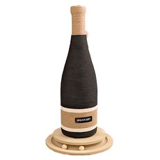 上手家居 酒瓶貓抓柱,卡其色,耐磨劍麻材質,穩固底座,貓咪玩具, 1組, 30 x 30 x 65cm