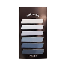 莫蘭迪索引貼 sticky notes, 藍色, 10個, 1包