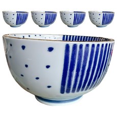 Ciao Li 僑俐餐瓷 日本製禮盒碗組 點十草, 藍色, 1組, 瓷碗