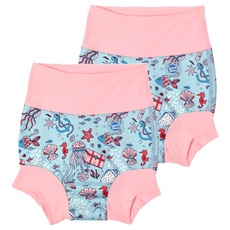 Splash About Happy Nappy 全新3D游泳尿布褲 Hidden Treasure 男女通用 1~2歲, XL, 2件