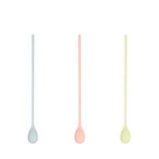 sillymann Century Garden 長勺組 Set 3支, 優質矽膠材質, 一體成型設計, 灰紫色+粉紅色+淡黃色, 1組