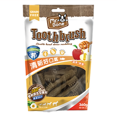 Mr.Bone 多效潔牙骨 雙刷頭專利造型設計 360g, 蘋果 + 蜂蜜, 1袋