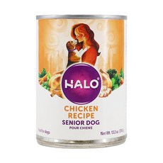 Halo 嘿囉 熟齡犬雞肉罐頭飼料 13.2oz 人類食用等級鮮肉 非基改蔬果, 鮮燉雞肉, 374g, 1罐