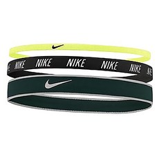 NIKE 耐吉 混搭式髮帶3件組, 黑色 + 螢光黃, 1組