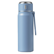 Mass 馬卡龍色 316不鏽鋼 450ml 靜謐藍 便攜保溫水壺, 1個