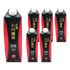 小川 炭燒咖啡 有糖, 1L, 6瓶