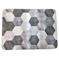 QiMart 獨家設計款 珪藻土萬用吸水軟墊, 六角銀河北歐風