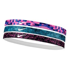 NIKE 耐吉 印花髮帶 3入, N0002560608OS, 1組