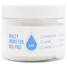 COACOS Multy Monster 化妝棉 Set 大尺寸雙面壓花, 70片, 1罐