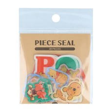 Sun-Star 小熊維尼 造型貼紙 - 維尼與跳跳虎, 28張入, 維尼與跳跳虎 半透明色, 1包