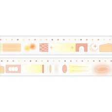 CARD LOVER 信的戀人 心動語焉不詳PET膠帶 30mm x 3m, 脈脈星芒, 2捲