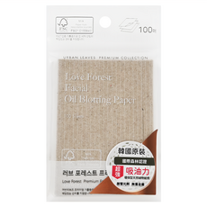 韓國城市葉子愛森林吸油面紙 超強吸油力, 100張, 1包